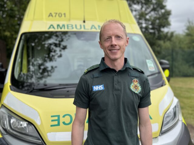 A paramedic staff